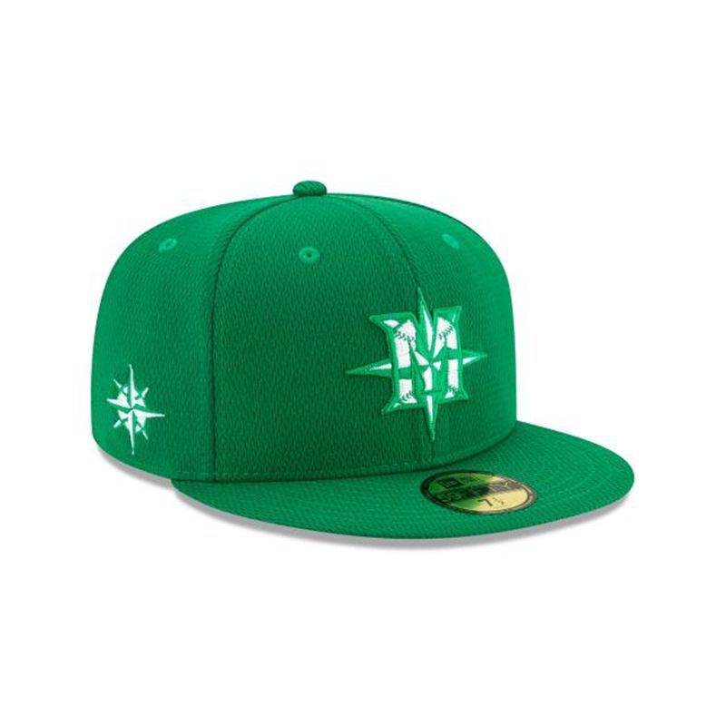 MLB Seattle Mariners St Patricks Day 59Fifty Fitted (QKL7011) - Green New Era Caps